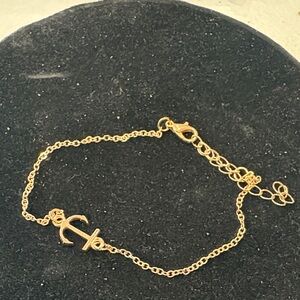Gold Anchor Angle Bracelet